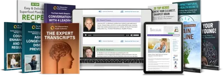 image of contents of the Ultimate Brain Health Collection including reports and digital access.