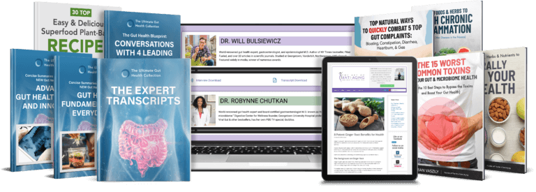 image of the contents of the ultimate gut health collection included report covers and member pages