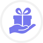 gift in hand icon
