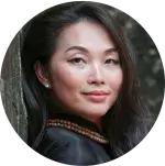 Woman smiling looking at camera