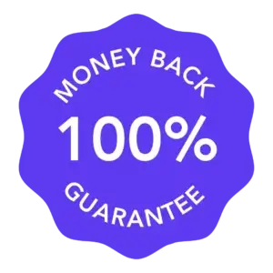 100% Money Back Guarantee Badge